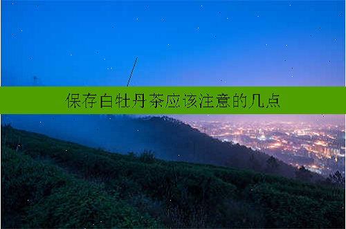 保存白牡丹茶应该注意的几点
